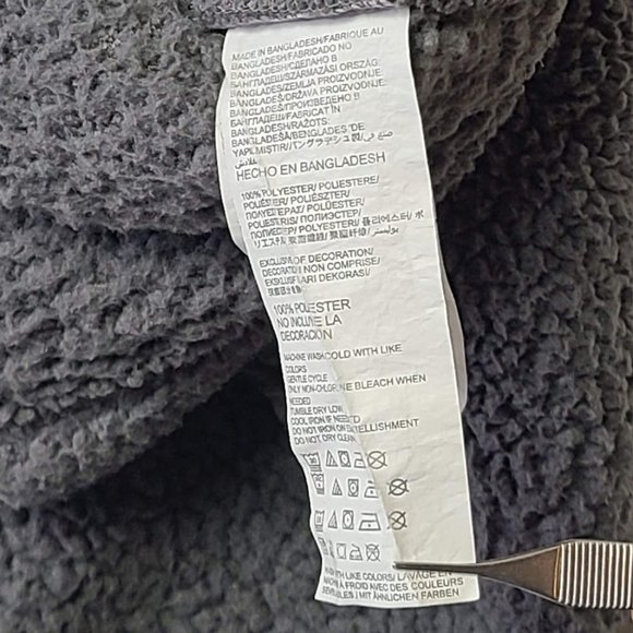 Boise State Broncos Gray Sherpa Half-Zip Pullover Jacket XL Captivating BSU - Picture 3 of 10